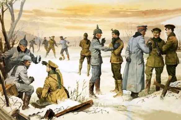 A group of men in the snow Description automatically generated