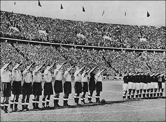 Salute by English National Team against Germany